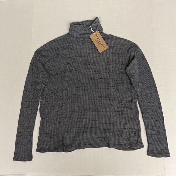 Project Social T 6699-145 Womens Sz S Slate Gray Poppy L/S Turtle Neck Sweater - Picture 3 of 10